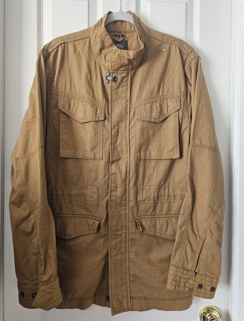 NEW! TIMBERLAND Earthkeepers Mustard 100% Cotton  Jacket Mens SIZE MEDIUM.